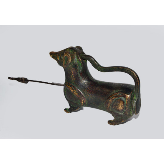 Antique  Padlock Of Dog - For Home Decor Collection Or Gifting (Brass 100%)