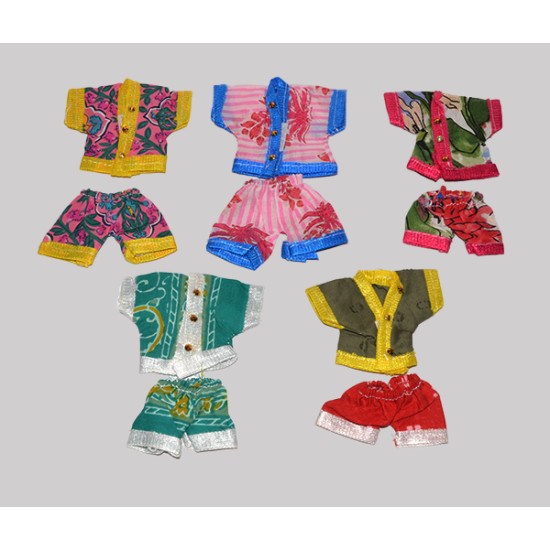 NOVELIKA -0-1 Laddu Gopal Cotton Summer Dress for Laddu Gopal - Random Multicolor Designs (Pack of 5 ) NOVELIKA -0-1 Laddu Gopal Cotton Summer Dress for Laddu Gopal - Random Multicolor Designs (Pack of 5 )