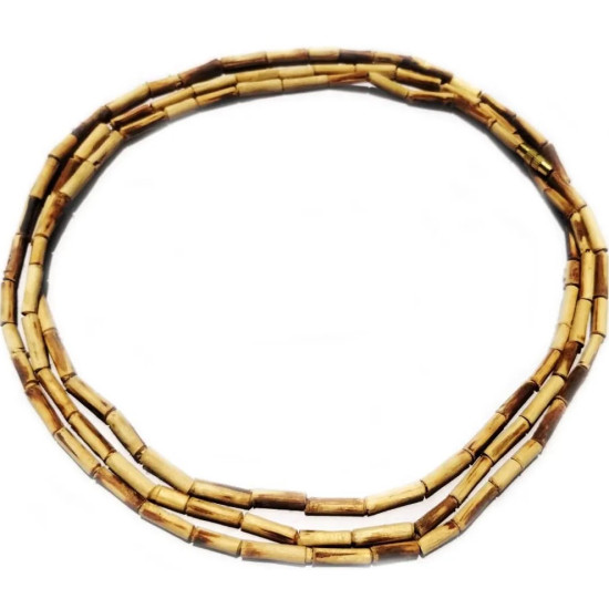 Novelika Original 3 Round Tulsi Kanthi Mala Or Pure Holy Basil Three Layer Wooden Chain For Neck, Tulasi Wood Mala, Adults Unisex - Set Of 1 Novelika Original 3 Round Tulsi Kanthi Mala Or Pure Holy Basil Three Layer Wooden Chain For Neck, Tulasi Wood Mala, Adults Unisex - Set Of 1