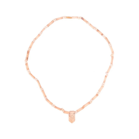 Novelika Original Unisex Design Tulsi Kanthi Mala With Radha Engraved In Hindi Front Pendant/Locket 