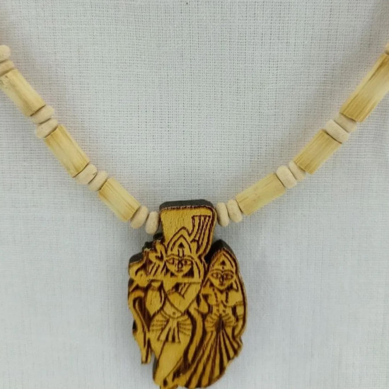 Novelika Original Tulsi Mala With Radha Krishna Pendant/Locket | Unisex Adult Tulasi Mala 