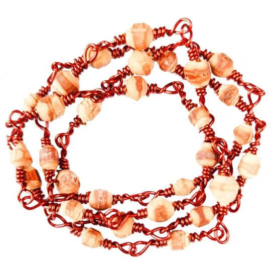 Novelika Tulsi Mala With Small Beads & Durable Copper Thread, Brown - Sacred Necklace For Daily Wear & Spiritual Protection Novelika Tulsi Mala With Small Beads & Durable Copper Thread, Brown - Sacred Necklace For Daily Wear & Spiritual Protection