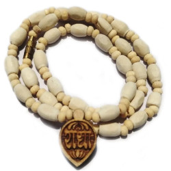 Novelika Adults Unisex Original Tulsi Kanthi Mala With Engraved Radha Design - Set Of 1