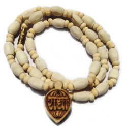 Novelika Adults Unisex Original Tulsi Kanthi Mala With Engraved Radha Design - Set Of 1