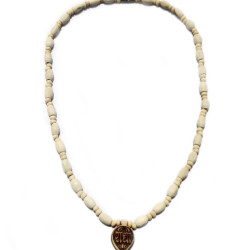 Novelika Adults Unisex Original Tulsi Kanthi Mala With Engraved Radha Design - Set Of 1