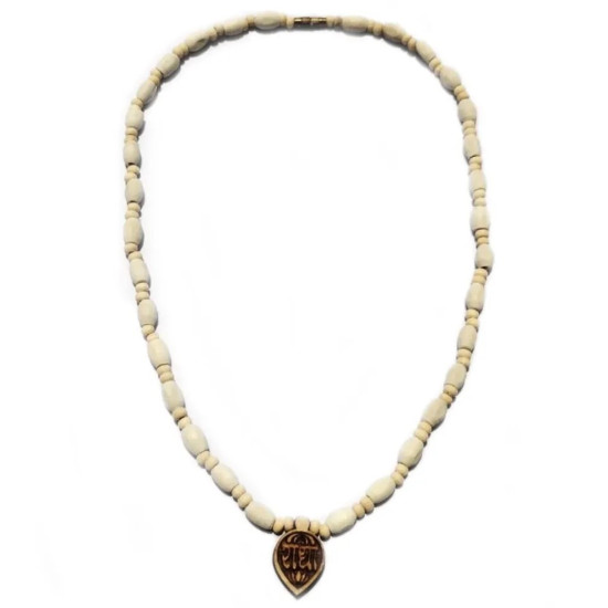 Novelika Adults Unisex Original Tulsi Kanthi Mala With Engraved Radha Design - Set Of 1