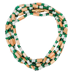 Novelika Original 2 Round Tulsi Kanthi Mala /Holy Basil Wooden Mala, Adults Unisex 
