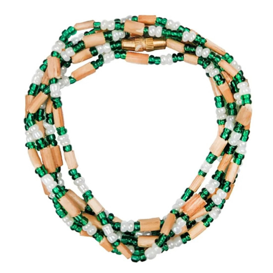 Novelika Original 2 Round Tulsi Kanthi Mala /Holy Basil Wooden Mala, Adults Unisex 