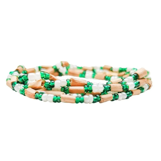Novelika Original 2 Round Tulsi Kanthi Mala /Holy Basil Wooden Mala, Adults Unisex 