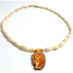 Novelika Unisex Adults Mridanga Tulsi Mala With Radha Krishna Pendant (Locket) Tulasi Mala 