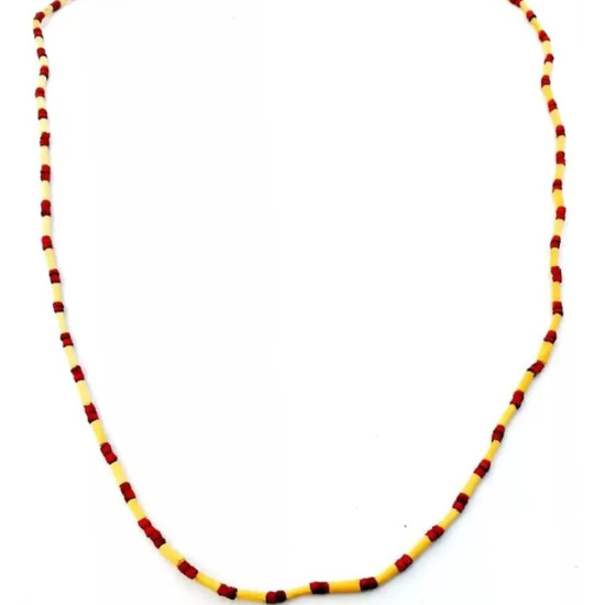 Novelika Red Tulsi Kanthi Mala/Tulasi Mala For Neck, 2 Round | Holy Basil Wood Necklace Novelika Red Tulsi Kanthi Mala/Tulasi Mala For Neck, 2 Round | Holy Basil Wood Necklace
