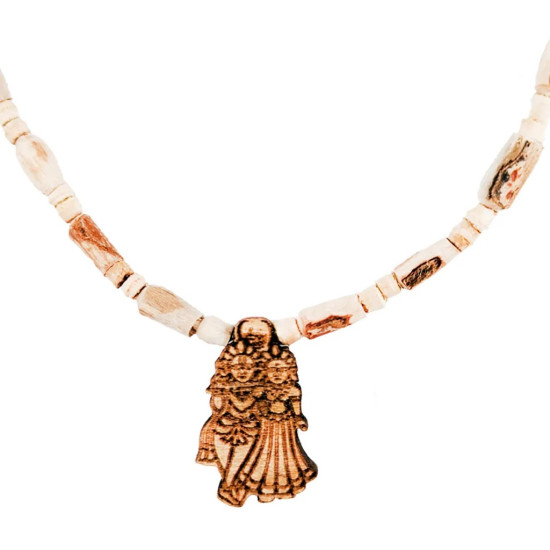 Novelika Original Tulsi Kanthi Mala With Radha Krishna Pendant Locket For Neck, Adults Unise Novelika Original Tulsi Kanthi Mala With Radha Krishna Pendant Locket For Neck, Adults Unise