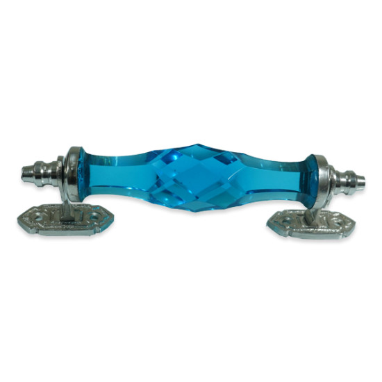 Crystal Blue Glass Door Handle - Premium Stylish Chrome Hardware - Unique Door Pulls Handle (Size 7 inch Transparent Sky Blue) - 1 pack Crystal Blue Glass Door Handle - Premium Stylish Chrome Hardware - Unique Door Pulls Handle (Size 7 inch Transparent Sky Blue) - 1 pack