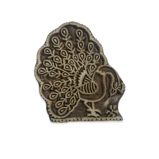 Ecofynd Wood Block Printing Stamps for Saree Border,  Fabric, Textile, Paper, Clay, Pottery - Hand-Carved Wooden Blocks Fabric, Textile, Paper, Clay, Pottery - Hand-Carved Wooden (Pack of 5)