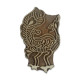 Ecofynd Wood Block Printing Stamps for Saree Border,  Fabric, Textile, Paper, Clay, Pottery - Hand-Carved Wooden Blocks Fabric, Textile, Paper, Clay, Pottery - Hand-Carved Wooden (Pack of 5)