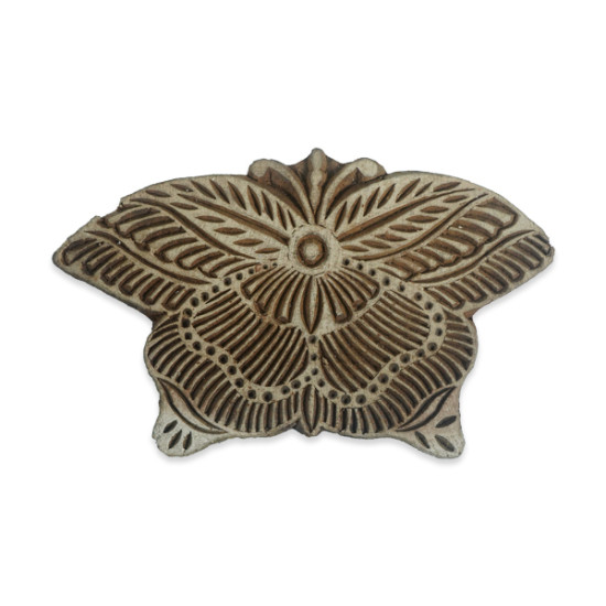 Ecofynd Wood Block Printing Stamps for Saree Border,  Fabric, Textile, Paper, Clay, Pottery - Hand-Carved Wooden Blocks Fabric, Textile, Paper, Clay, Pottery - Hand-Carved Wooden (Pack of 5)