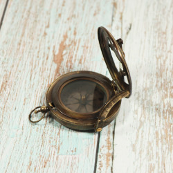 Novelika Beautiful Round Shape Black Color  Brass Sundial Compass Nautical Maritime Compass Gift  And Home Decor ( A2977814 )