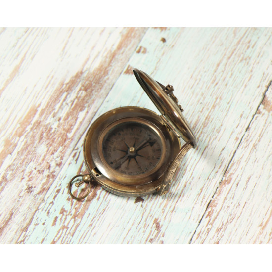 Novelika Beautiful Round Shape Black Color  Brass Sundial Compass Nautical Maritime Compass Gift  And Home Decor ( A2977814 )