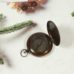 Novelika Beautiful Bronze Color Ross London  Ship Design Navigational Maritime Nautical And Pocket Brass Compass For Gift And Home Decor ( A4563596 )