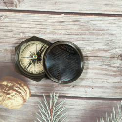 Novelika Beautiful Black Color Queen Victoria  Brass Sundial Compass Maritime Navigational Compass Nautical Compass ( B2817059 )