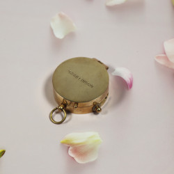 Novelika Beautiful Round Shape Gold Color Brass Sundial Compass Maritime Navigational Brass Compass Nautical Travelling Compass ( B3120066 )