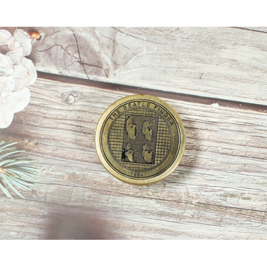 Novelika Beautiful Gold Color The Beatle Finder Sine 1964 Navigational Maritime Nautical And Pocket Brass Compass For Gift And Home Decor  ( B3267129 )