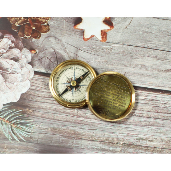 Novelika Beautiful Gold Color The Beatle Finder Sine 1964 Navigational Maritime Nautical And Pocket Brass Compass For Gift And Home Decor  ( B3267129 )