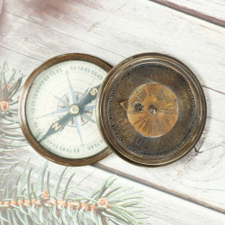 Novelika Beautiful Black Color  Calendar Brass Sundial Compass Brass Compass Nautical Compass ( B3663389 ) 