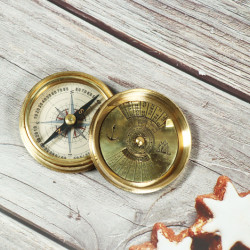 Novelika Beautiful Gold Color Kelvin & Hughes Brass Sundial Compass Brass Compass Nautical Compass ( B3920734)
