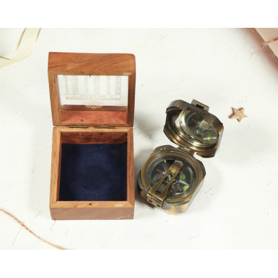 Novelika Beautiful Bronze Color Kelvin & Hughes Sine 1917 Nautical Navigational Brass Compass Maritime Pocket Compass  ( C3410761 )