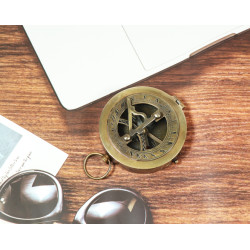 Novelika Beautiful Bronze Color  Brass Sundial Compass Navigational Brass Compass Maritime & Nautical  For Gift And Home Decor ( D4490458 )