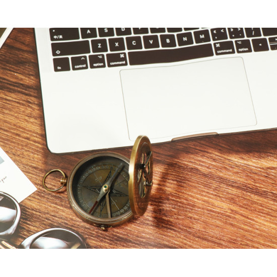 Novelika Beautiful Bronze Color  Brass Sundial Compass Navigational Brass Compass Maritime & Nautical  For Gift And Home Decor ( D4490458 )