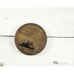 Novelika Beautiful Bronze Color Centennial Commemorative Navigational  Maritime Nautical And Pocket Brass Compass  For  Gift And Home Decor ( L2860093 )