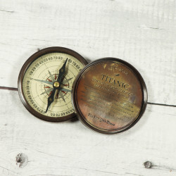 Novelika Beautiful Bronze Color Centennial Commemorative Navigational  Maritime Nautical And Pocket Brass Compass  For  Gift And Home Decor ( L2860093 )