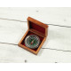 Novelika Beautiful Chrome Navigational  Maritime And Pocket Brass Compass with  Wooden  Box ( L3284621 )
