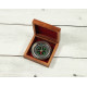 Novelika Beautiful Chrome Navigational  Maritime And Pocket Brass Compass with  Wooden  Box ( L3284621 )