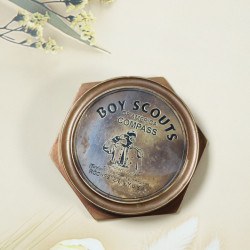 Novelika Beautiful Bronze Color Boy Scouts Navigational Maritime Nautical And Pocket Brass Compass For  Gift And Home Decor (  L3305722 )