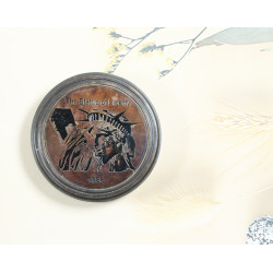 Novelika Beautiful Bronze Color The Statue Of Liberty  Sine 1986 Brass Sundial Compass Navigational Brass Compass Maritime Nautical And Pocket Brass Compass For Gift And Home Decor ( L3412666 )