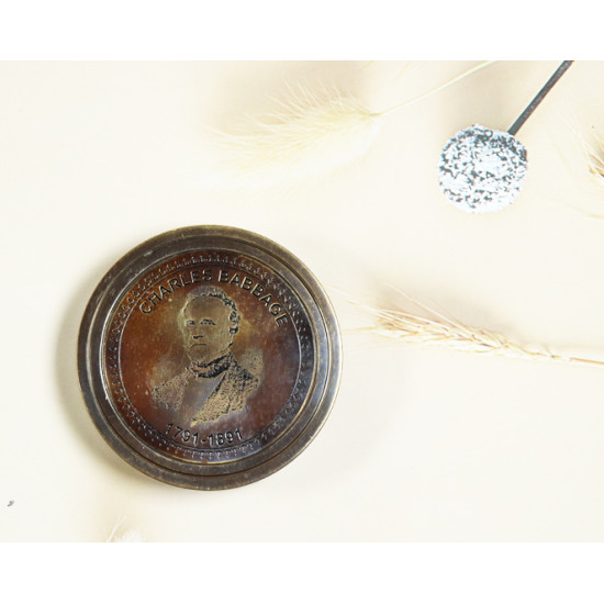 Novelika Beautiful Bronze Color  Charles Babbage Brass Sundial Compass Navigational Brass Compass Maritime Nautical And Pocket Brass Compass ( L3592986 )