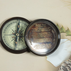 Novelika Beautiful Bronze Color Sculptor Frederic Auguste Bartholdi brass Compass Navigational Brass Compass Maritime Nautical Gift ( L4160573 ) 