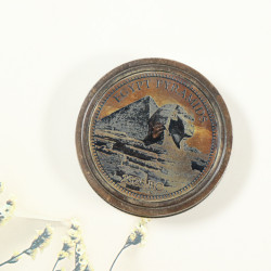Novelika Beautiful Bronze Color Egypt Pyramids  Sine 2325 BC  Navigational  Maritime Nautical Pocket Brass Compass For  Gift And Home Decor ( L4899794 )