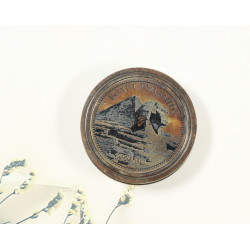 Novelika Beautiful Bronze Color Egypt Pyramids  Sine 2325 BC  Navigational  Maritime Nautical Pocket Brass Compass For  Gift And Home Decor ( L4899794 )