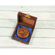 Novelika Beautiful Bronze Color Sundial Navigational Maritime Nautical And Pocket Brass Compass For Gift  And Home Decor  with Safety Wood Box  ( S3222222 )  