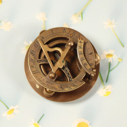 Novelika  Beautiful Brass Sundial Compass Navigational Brass Compass Maritime Nautical Gift And Home Decor ( D4108636 )