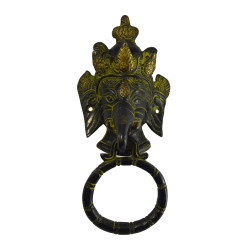 Novelika Beautiful  Lord Ganesh Design Brass Door Knocker Home Improvement Door Hardware Door Knocker Home Decor ( 420077)