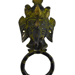 Novelika Beautiful  Lord Ganesh Design Brass Door Knocker Home Improvement Door Hardware Door Knocker Home Decor ( 420077)