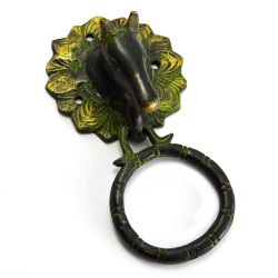 Novelika Beautiful Horse Design Brass Door Knocker Home Improvement Door Hardware Door Knocker Home Decor ( 420080 )