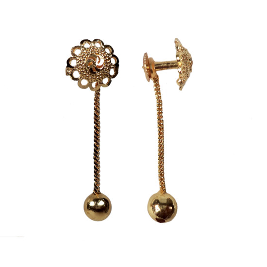 Novelika Latest Stylish Golden Tone Traditional Chandelier Earring set for Women Girls - ER1033