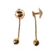 Novelika Latest Stylish Golden Tone Traditional Chandelier Earring set for Women Girls - ER1033