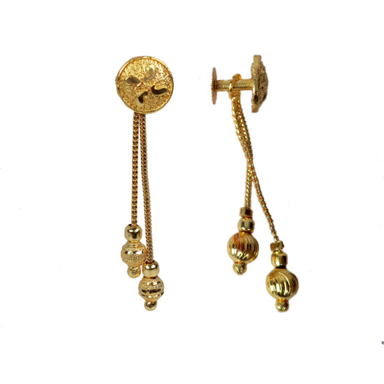 Novelika Latest Stylish Golden Tone Traditional Chandelier Earring set for Women Girls - ER1037
